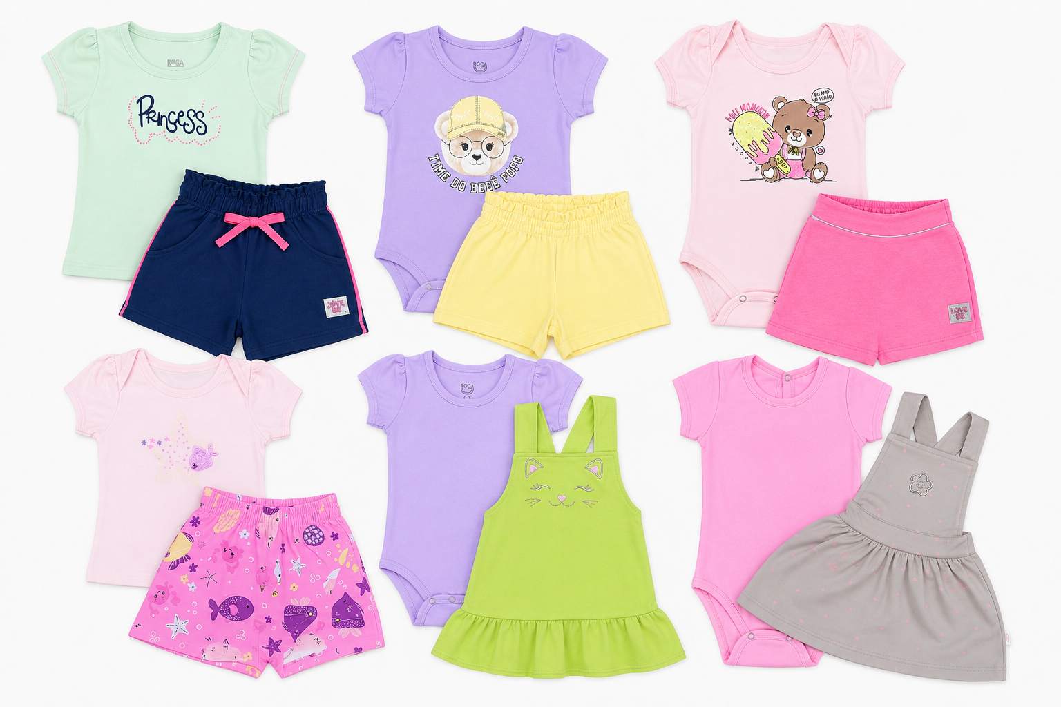 CONJUNTO MENINA BOCA GRANDE VERAO P-M-G